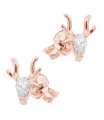 Christmas Moose Silver Stud Earring STS-6961